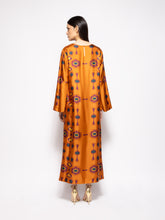 Paula Shirley Hawaii Flower Printed Silk Twill A-Line Dress