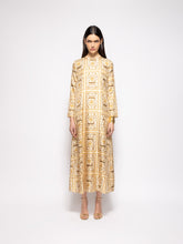 Paula Gray Crocoprint Printed Silk Twill Dress