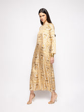 Paula Gray Crocoprint Printed Silk Twill Dress