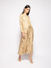 Paula Gray Crocoprint Printed Silk Twill Dress