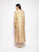 Paula Gray Crocoprint Printed Silk Twill Dress