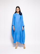 Paula Auriga Blue Silk Kaftan Dress