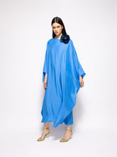 Paula Auriga Blue Silk Kaftan Dress