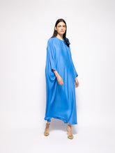 Paula Auriga Blue Silk Kaftan Dress