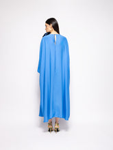 Paula Auriga Blue Silk Kaftan Dress