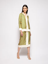 Paula Salvia Printed Silk Twill Striped Shirt