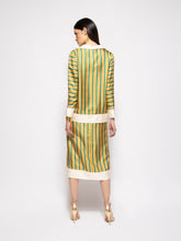 Paula Salvia Printed Silk Twill Striped Shirt