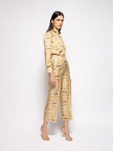 Paula Ametista Crocoprint Printed Silk Twill Shirt