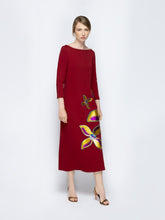 Paula Bellona Red Dahlia Sequin Long Dress