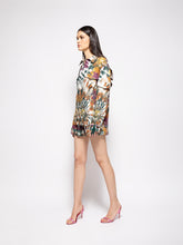 Paula Ocotillo Printed Hand Beaded Embellished Linen Overshirt