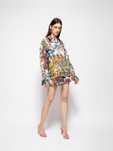 Paula Ocotillo Printed Hand Beaded Embellished Linen Overshirt