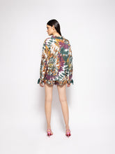 Paula Ocotillo Printed Hand Beaded Embellished Linen Overshirt