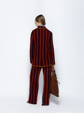 Paula Mira Red Dahlia Knitted Striped Pants