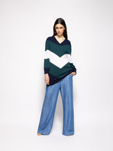 Paula Myrio Salute V-Neck Cashmere Oversize Top