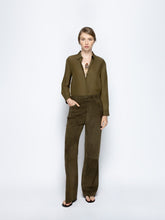 Paula Ametista Fir Green Silk Shirt