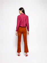 Zircon Cinnamon Stick Suede Flared Pants | PDP - Fashion Clinic
