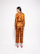 Paula Ametista Hawaii Flower Printed Silk Twill Shirt