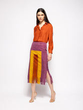 Paula Campfire Purple Potion Suede Skirt with Fringes