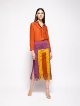 Paula Campfire Purple Potion Suede Skirt with Fringes