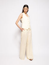 Leo Cream Linen Vest