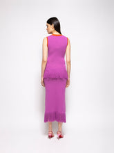 Paula Tina Bellflower Jacquard Tank Top with Fringes