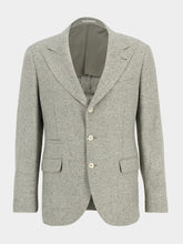 Brunello Cucinelli Grey Wool Blazer with Pockets