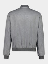 Brunello Cucinelli Grey Lightweight Cashmere Flannel Bomber Jacket