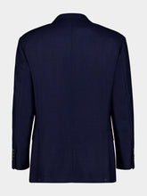 Brunello Cucinelli Navy Virgin Wool Single-Breasted Blazer