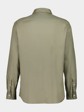 Brunello Cucinelli Khaki Green Long-Sleeve Cotton Shirt