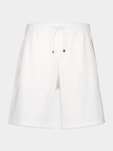Brunello Cucinelli Off-White Techno Cotton French Terry Shorts