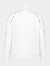White Cotton Zip-Up Sweatshirt