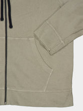 James Perse Fog Pigment Zip-Up Hooded Sweatshirt