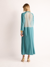 Paula Myiama Brittany Blue Silk Midi Dress