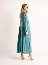 Paula Myiama Brittany Blue Silk Midi Dress