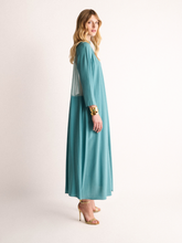 Paula Myiama Brittany Blue Silk Midi Dress