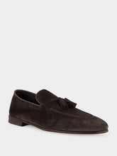 Brunello Cucinelli Mud Brown Suede Tassel Loafers