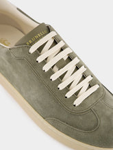 Brunello Cucinelli Olive Green Suede Low-Top Sneakers