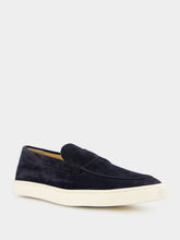 Brunello Cucinelli Blue Washed Suede Loafer Sneakers