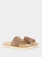Brunello Cucinelli Brown Suede Slide Sandals