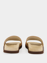 Brunello Cucinelli Beige Leather Slide Slippers
