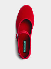 Piedaterre Mary Jane in Red Refosco Velvet