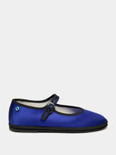 Piedaterre Blue Mary Jane Satin Flats