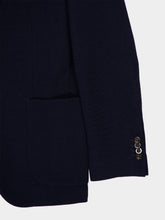 Boglioli Blue Virgin Wool-Cotton Blazer