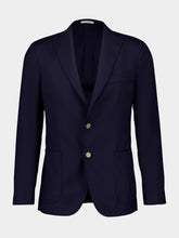 Boglioli Navy Virgin Wool Two-Button Blazer