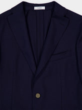 Boglioli Navy Virgin Wool Two-Button Blazer