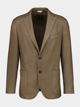 Boglioli Brown Single-Breasted Wool Blend Blazer