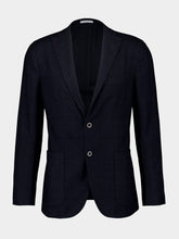 Boglioli Classic Fit Navy Cotton Blazer