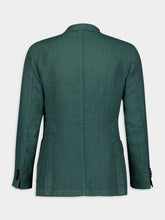 Boglioli Green Linen Notch-Lapel Jacket