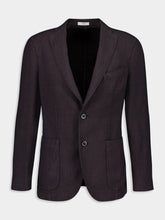 Boglioli Brown Linen Two-Button Blazer