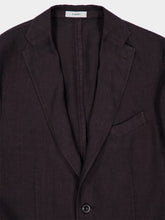 Boglioli Brown Linen Two-Button Blazer